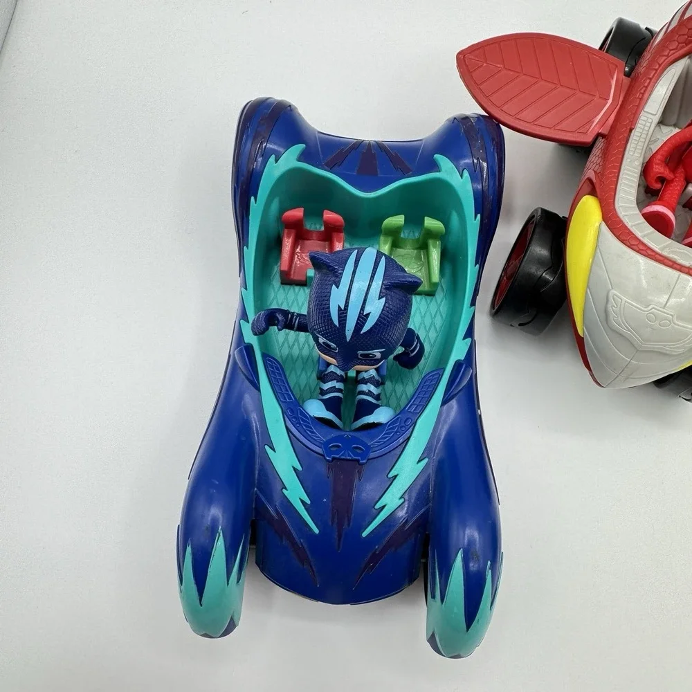 PJ Masks Lot Of 3 Vehicles With Figures Catboy Owlette Gekko Glider Mobile L8